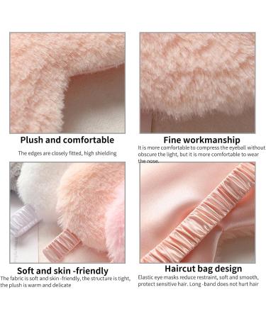Soft Plush Pink Cloud Eye Mask - 1PC Cute Nap Blindfold for Healthier Sleep - Buy Online on SooperMarket.com