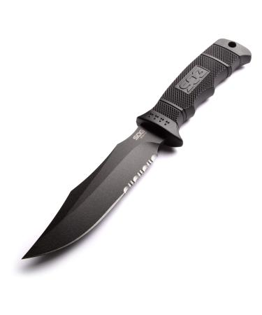 SOG Fixed Blade Knives with Sheath - SEAL Pup Tactical Knife, Survival Knife and Hunting Knife w/ 4.75 Inch Blade and Knife Sheath SEAL Pup - Nylon Sheath
