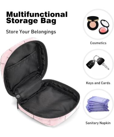 Pink Wall Background Menstrual Cup Pouch - Portable Period Bag for Women & Teen Girls - Multi-colored - Buy Online on SooperMarket.com