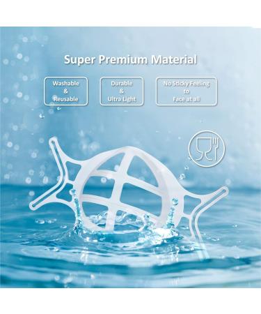3D Mask Bracket Insert for Cloth Mask - Mouth Guard for Breathing Space - Comfortable Inner Support Frame (3 Pack, Semi-Transparent) - Buy Online on SooperMarket.com