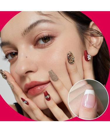 500pcs Short Coffin Fake Nails - Soft Gel Full Cover Nail Tips for Salons and DIY Nail Art - 12 Sizes - Buy Online on SooperMarket.com