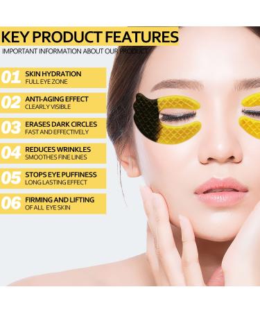 ICANdOIT 24K Gold Eye Mask for Dark Circles & Puffiness - 7 Pairs, Anti-Aging Eye Patches with Hyaluronic Acid & Collagen, Suitable for All Skin Types - Best Gift Idea for Women & Men - Buy Online on SooperMarket.com