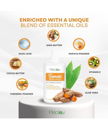 Turmeric Lotion for Dark Spots - Natural Skin Brightening Cream for Face & Body | Fight Acne Even Skin Tone Clear Scars & Hyperpigmentation - Buy Online on SooperMarket.com