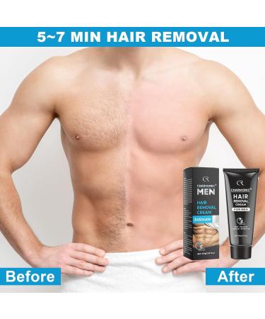 Hair Removal Cream Charmonic Intimate/Private Area Hair Remover for Men Fast & Painless Hair Removal for Underarm Chest Back Legs and Arms Depilatory Cream for Unwanted Coarse Body Hair (Black 2 pcs) - Buy Online on SooperMarket.com