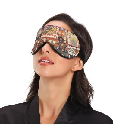 Haskirky Light Blocking Eye Mask for Men and Women | Adjustable & Breathable | Perfect for Travel, Yoga, Meditation, Office | Deep Sleep Aid | National Style - Buy Online on SooperMarket.com
