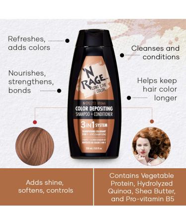 N Rage Color Depositing Shampoo + Conditioner 3-in-1 System - N-Ergized Brown | International Shipping Available - Buy Online on SooperMarket.com