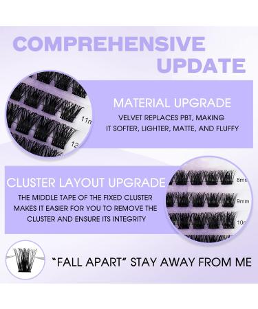 D Curl 0.07mm 8-16mm Mix Cluster Lashes | Soft & Wispy DIY Extensions | Wide Stem Individual Eyelashes - XHFD-C3-0.07-D-816 - Buy Online on SooperMarket.com