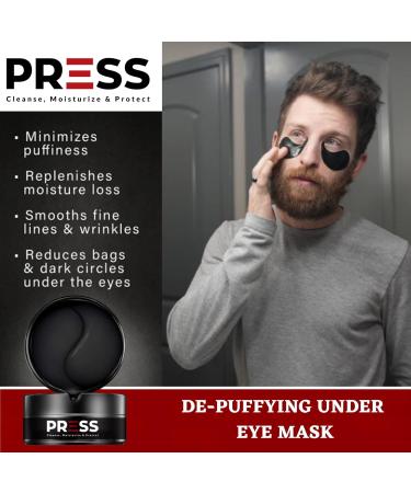 PRESS SKINCARE Under Eye Mask Patches - 30 Pairs for Dark Circles Puffiness & Wrinkles with Collagen Hyaluronic Acid & Black Pearl - Buy Online on SooperMarket.com