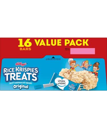 Rice Krispies Treats Marshmallow Snack Bars Value Pack - Original 12.4oz Box (16 Bars) - Buy Online on SooperMarket.com