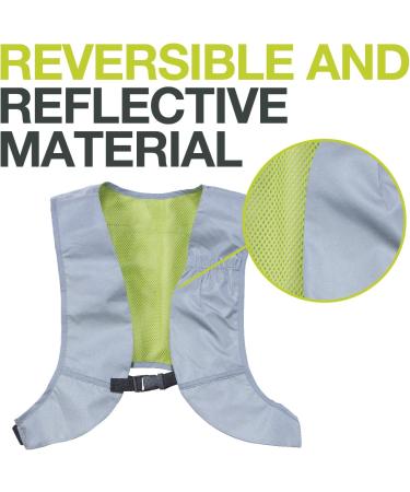 Newrban Reflecting Turning Vest | Light & Safe with Spacious Cell Phone Pocket | Gray Size Options - Shop Now! - Buy Online on SooperMarket.com