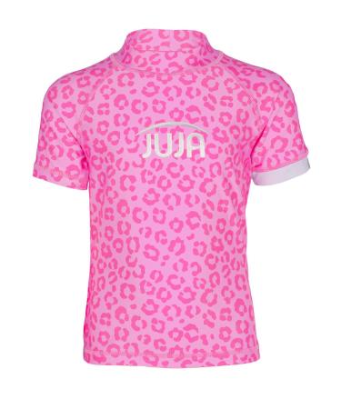 Juja - bathing shirt children UV protection - UV swimwear for boys and girls - blocks 98% of all harmful UVA/UVB rays - UV protective clothing children from recycled PET bottles - with short sleeves 98-104 pink animal