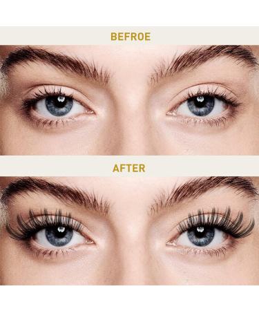 72 D Curl Individual Cluster Lashes - Soft DIY Natural Eyelash Extensions - B&Q Lash Clusters - UK-FD-B41-D-16 - Buy Online on SooperMarket.com