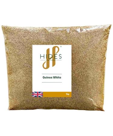 Hides Fine Foods - Quinoa White 1kg - GMO Free - Suitable for Vegetarians - Soups - Casseroles - Curries - Salads - High Fibre - Good Source of Antioxidants