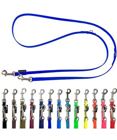 Biothane dog linen small dogs / large dogs adjustable 2m / 2.40m / 2.80m / 3.50m / 5m silver hook 9mm / 13m m / 16mm (2.40m x 16mm blue) 2.40m x 16mm blue