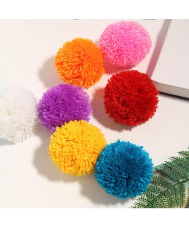 10 Pcs Large Yarn Pom Poms - 3 Inch Acrylic Yarn Balls for Hats & Decorations - DIY Craft Pompoms - Buy Online on SooperMarket.com