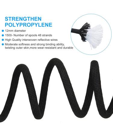 XINSHUNCAN 12mm Outdoor Climbing Rope - Static Rock Climbing & Tree Rappelling - Nylon Rope for Ice Climbing & Fire Rescue - 32ft with Steel Hooks - Buy Online on SooperMarket.com