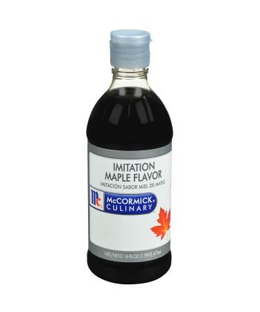 McCormick Culinary Imitation Maple Flavoring, 16 fl oz - One 16 Fluid Ounce Bottle of Maple Flavoring Extract for Baking, Use in Pancake Batter, Coffee, Cakes, Icings and More