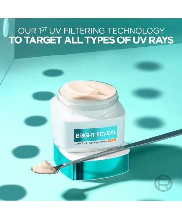 L'Or al Paris Bright Reveal Dark Spot Hydrating Cream SPF 50 for Face UV Filters with Patented Mexoryl 400 5.6% Moisturising Complex and 2% Niacinamide Protects Brightens and Evens Skin Tone 50ml - Buy Online on SooperMarket.com
