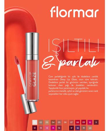 Flormar Lip Gloss - Dewy Lip Glaze Peach Smoothie | International Shipping Available | Buy Now! - Buy Online on SooperMarket.com