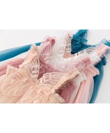 PythJooh Baby Girl Tulle Dress with Butterfly Wings | Toddler Princess Dress | Daisy Stars Sundress for 0-4 Years | 9-12 Months | White - Buy Online on SooperMarket.com