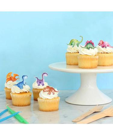 Buy Catelves 50 Edible Dinosaur Cake Decorations | Dino Tortendeco & Birthday Party Supplies - Buy Online on SooperMarket.com
