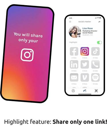 Social Master NFC Tag for Instant Contact & Social Sharing - iOS/Android Compatible (Navy) - Buy Online on SooperMarket.com