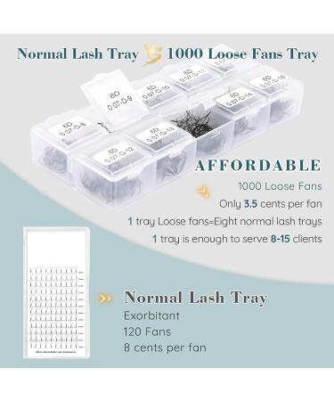 Obeyalash 1000Pcs Loose Premade 4D Eyelash Extensions - 0.07mm C Curl Handmade Lash Fans 8-15mm | Shop Now for International Shipping - Buy Online on SooperMarket.com