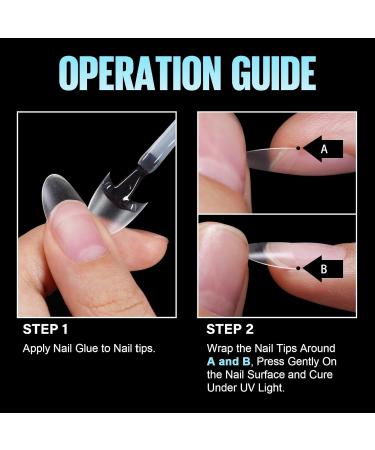 510pcs TOMICCA Short Oval French False Nail Tips - Natural Matte Acrylic Extensions for Salon Nails | 15 Sizes - Buy Online on SooperMarket.com