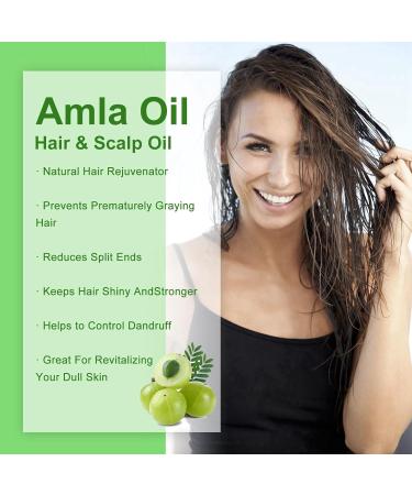 Amla Hair Oil Indian Amla Oil for Hair Amla Oil for Hair Growth Scalp Oil Nourishes Scalp Indian Hair Oil for Skin and Face Amla Essential Oil Hair Growth Oil for Women for Long Soft Strong Hair 60ml - Buy Online on SooperMarket.com
