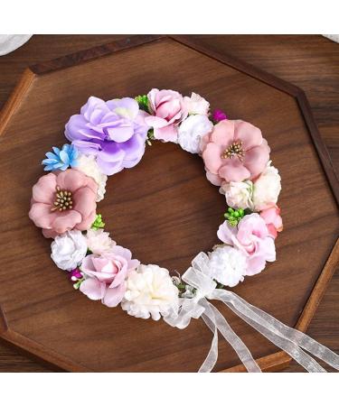 JSGHGDF Flower Headbands Women Bride Flower Crown For Wedding Party Supply Floral Garlands Crown Hair Wreath Floral Headbands Coffee color - Buy Online on SooperMarket.com