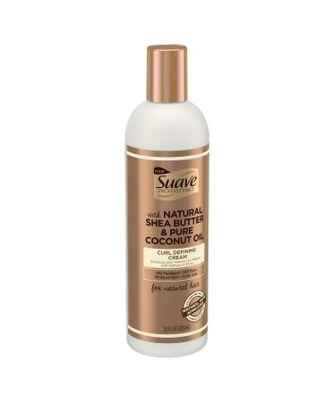 Suave Professionals for Natural Hair Shea Butter and Coconut Oil for Wavy to Curly Hair Paraben-free and Dye-free Hair Cream  12 oz