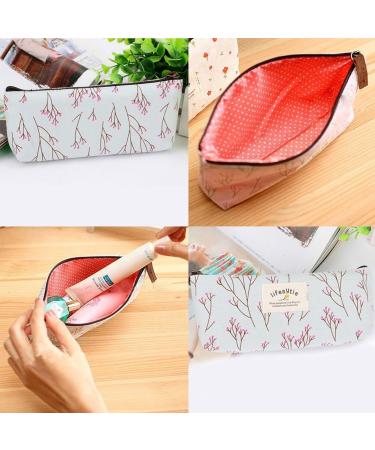 Linen Pencil Case & Cosmetic Bag in Pink - Stylish Durable and Perfect for International Shipping - Buy Online on SooperMarket.com