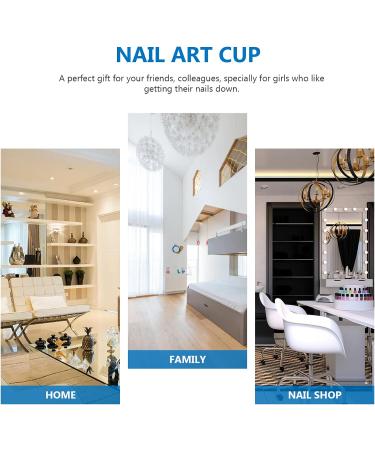 FRCOLOR 1Pc nail art crystal cup dappen dish with lid diamond dappen dish monomer cups for acrylic nails crystal nail cup Crystal Dappen Dish cups glass manicure White crystal small plate 5.5x5.5cm Blue - Buy Online on SooperMarket.com