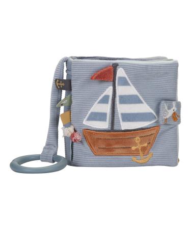 Little Dutch 8619 Buggy Book Fabric Book Touch Book - Sailors Bay blue (11.5x11.5x4 cm)