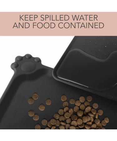 Emwel Dog Food Mat Silicone Dog Bowl Mat Non-Slip Cat And Dog Feeding Mat Waterproof Dog Placemat L (47 * 30) black 180g - Buy Online on SooperMarket.com
