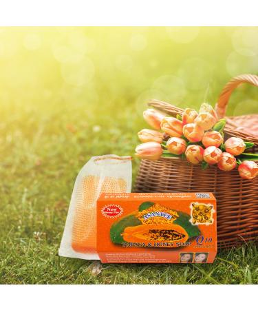 ASANTEE Papaya & Honey Soap 125g (4.41 Ounce) - Pack of 1 - Buy Online on SooperMarket.com