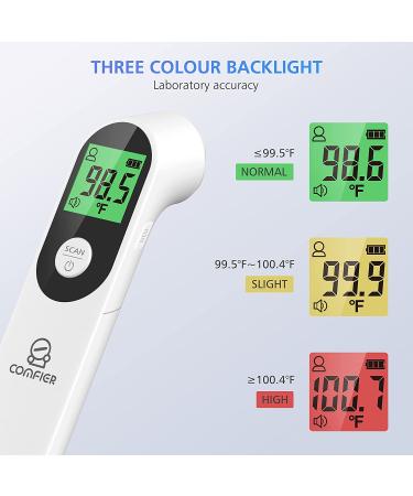 Comfier Touchless Forehead Thermometer - Fast & Accurate Infrared Digital Thermometer for Adults, Kids & Babies - Buy Online on SooperMarket.com