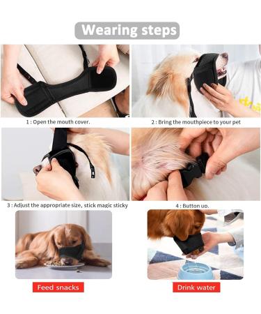 Adjustable Red Dog Muzzle - Safe & Breathable Mesh Velcro Fastener XL Size for Barking & Chewing Control - Buy Online on SooperMarket.com