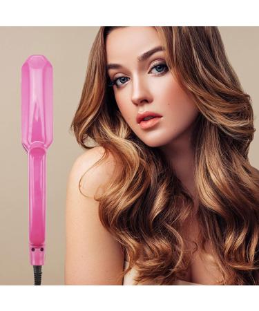 Titanium Hair Crimping Iron with 5 Heat Settings for Fluffy Hairstyles - UK Plug Rosy - Buy Online on SooperMarket.com