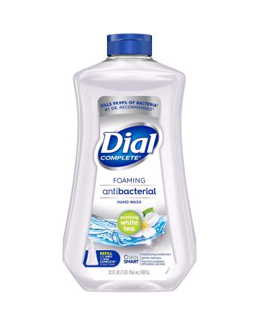 Dial Complete Antibacterial Foaming Hand Wash Refill, Soothing White Tea, 32 Fluid Ounces