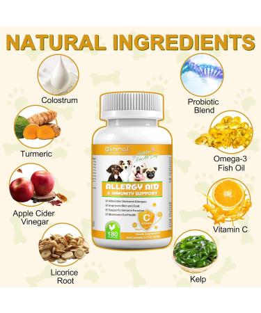 ZyranovaE Allergy Aid For Dogs 180 chews All Itch and Immunity Treats for Dogs Dog Allergy Relief Natural Immune & Digestive Support for All Breeds and Sizes Chicken Flavor - Buy Online on SooperMarket.com