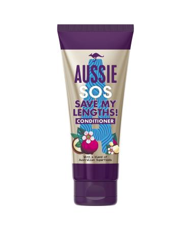 Aussie Conditioner SOS Save My Lengths Instant Detangling Vegan Frizz Ease Hair Conditioner For Damaged Hair Knotty Frizzy Hair With A Blend Of Australian Superfoods 200ml