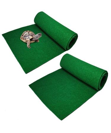 PINVNBY Reptile Carpet Lizards Bedding Pet Cage Mat Supplies Geckos Terrarium Substrate Liner With Fiber for Chamelon Bearded Dragon Turtles Iguana Snakes 2PCS