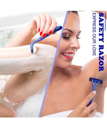200 Pieces Disposable Razors for Men - Individually Wrapped Twin Blade Shaving Razors for Travel Home Hotels | Bulk Blue Razors - Buy Online on SooperMarket.com