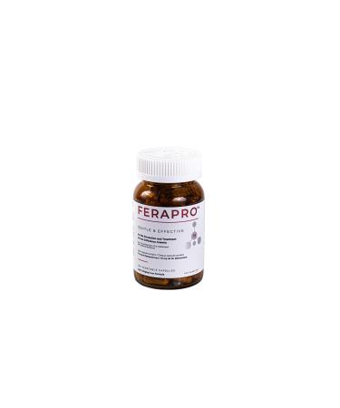 FERAPRO 75MG 100 CAPS | Vegan Iron Supplement | With Vitamin C 175mg Methylcobalamin 1000mcg 5-MTHF 80mcg and Glycine 100mg