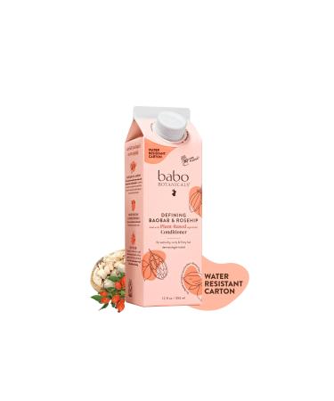 Babo Botanicals Conditioner - Color-safe Vegan Plant-Based Ingredients incl. Passion Fruit Ferment for Scalp Cruelty-Free Water-Resistant Carton 80% Less Plastic - Different Hair Types Available Extra Dry & Curly Hair