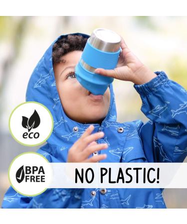 MYINNI Silicone Sippy Cup Lids - 2 pcs Non-Plastic BPA Free Transitioning Stretch Lids | No Leaks, Spill Proof, Reusable - Green/Orange - Buy Online on SooperMarket.com