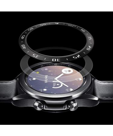 Abanen Watch Bezel for Samsung Galaxy Watch 3 45mm  Aluminum Adhesive Lightweight Watch Bezel Cover Anti-Scratch Protection Sticker Ring for Galaxy Watch3 45mm (Black) - Buy Online on SooperMarket.com