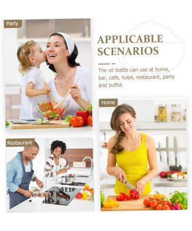 Ciieeo 4pcs Castor Silicone Container Oil Dispenser Bottle Kitchen Oil Bottle Glass Oil Storage Bottle Food Containers Olive Oil Dispenser Soda Glass Kitchen Supplies Multifunction 10.8X7.8X26.9CMx4pcs Bluex4pcs - Buy Online on SooperMarket.com