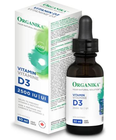Organika Vitamin D3 Liquid 2500IU- Olive Oil Base Immune System Support- 30ml & Liposomal Vitamin C 500mg- High Absoprtion for Superior Bioavailability Immunity- 60vcaps Nutritional Supplement + Vitamin C 500mg - Buy Online on SooperMarket.com